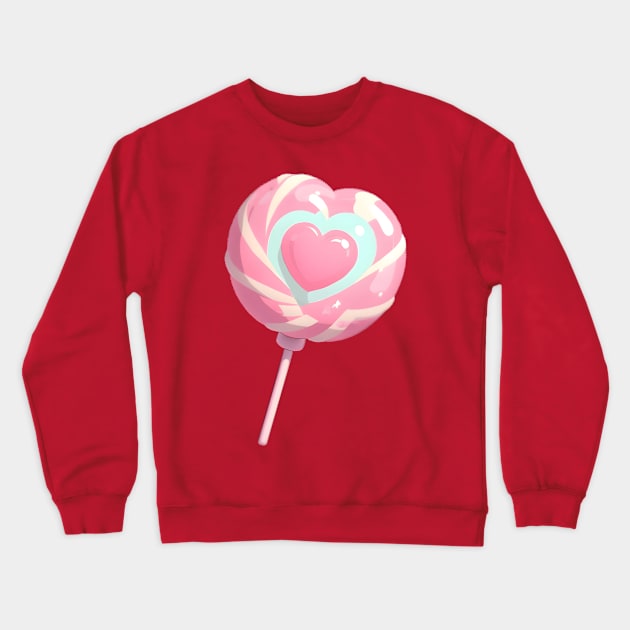 Heart Lollypop Crewneck Sweatshirt by UniqueMe